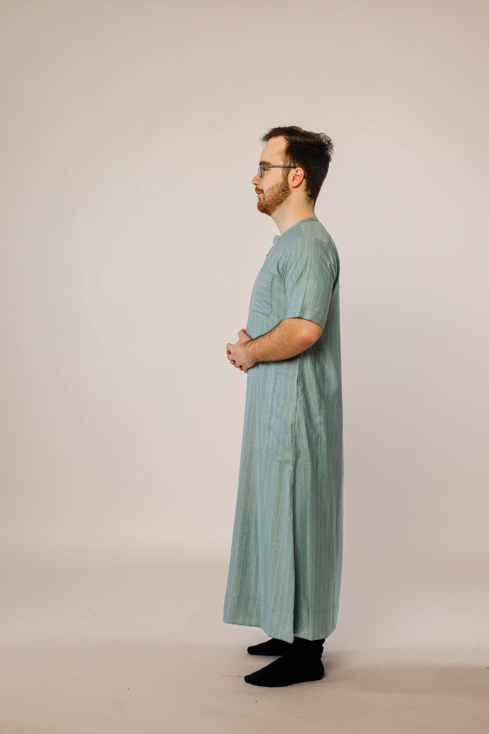 Basic Männer Kaftan, blaugrün
