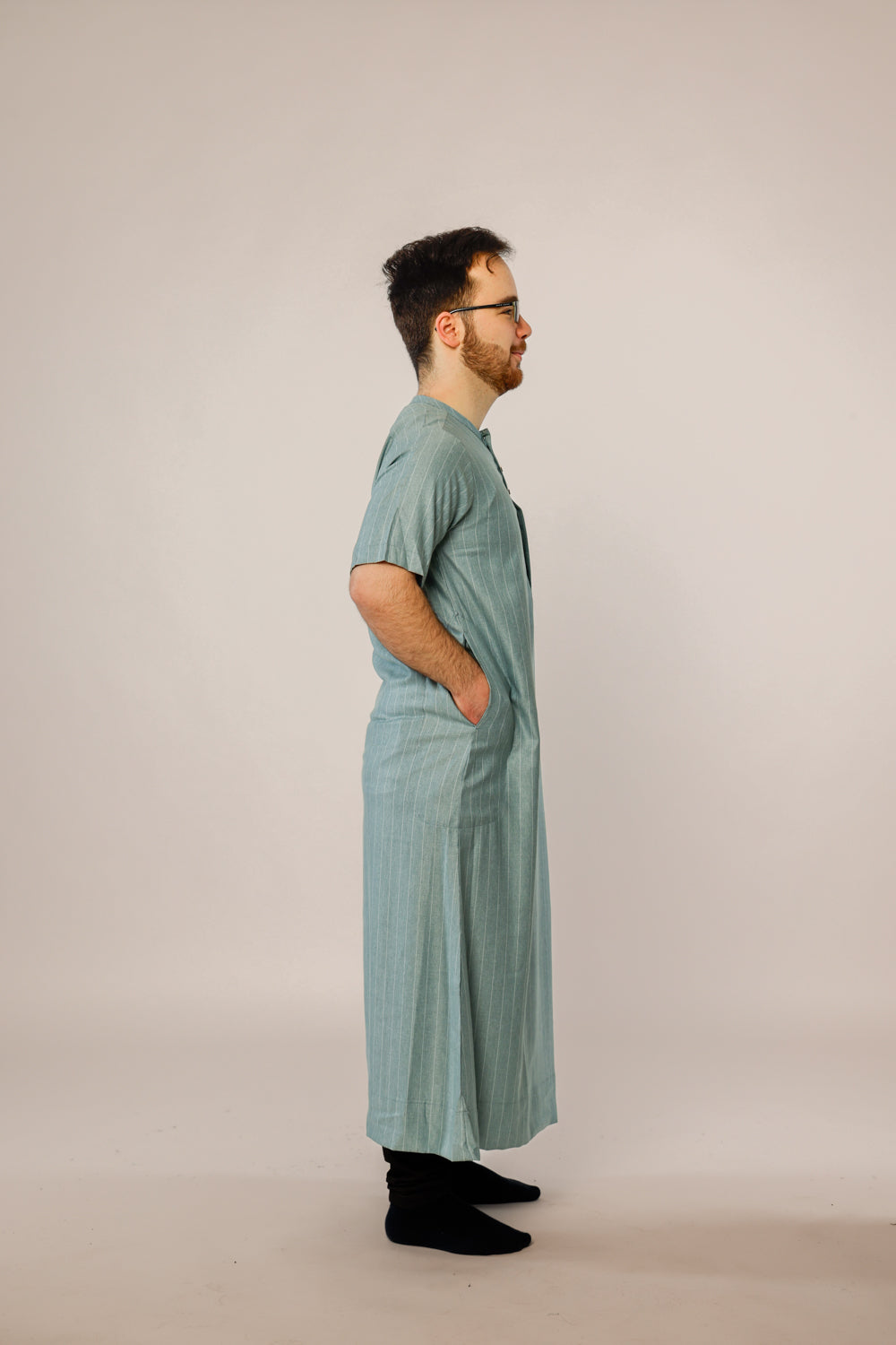 Basic Männer Kaftan, blaugrün