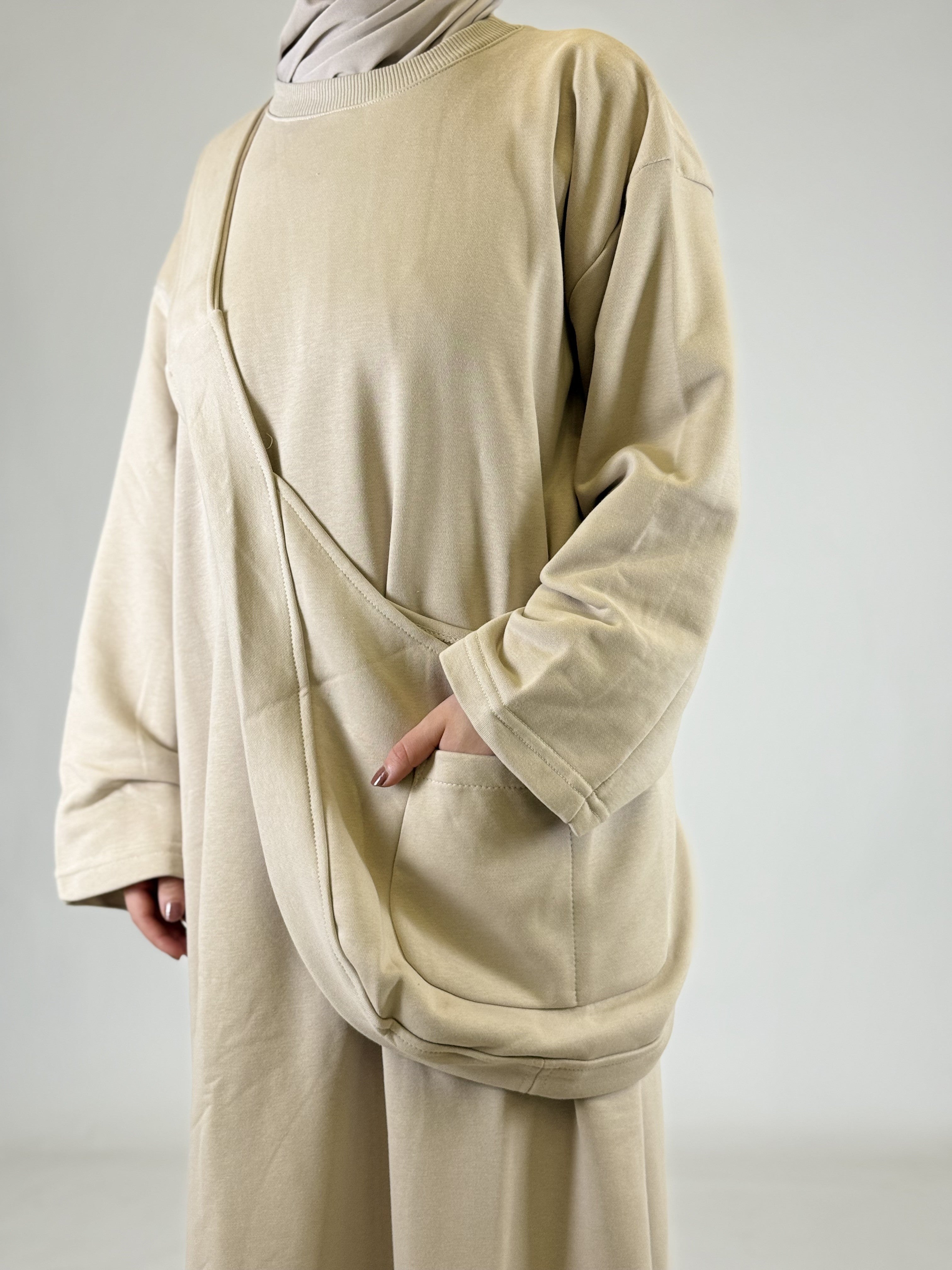 Abaya mit Tasche
