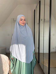 Abaya Satin & Khimar Jersey Set