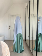 Abaya Satin & Khimar Jersey Set