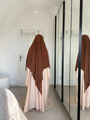 Abaya Satin & Khimar Jersey Set