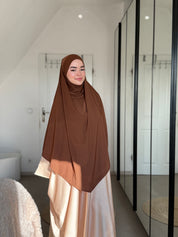 Abaya Satin & Khimar Jersey Set