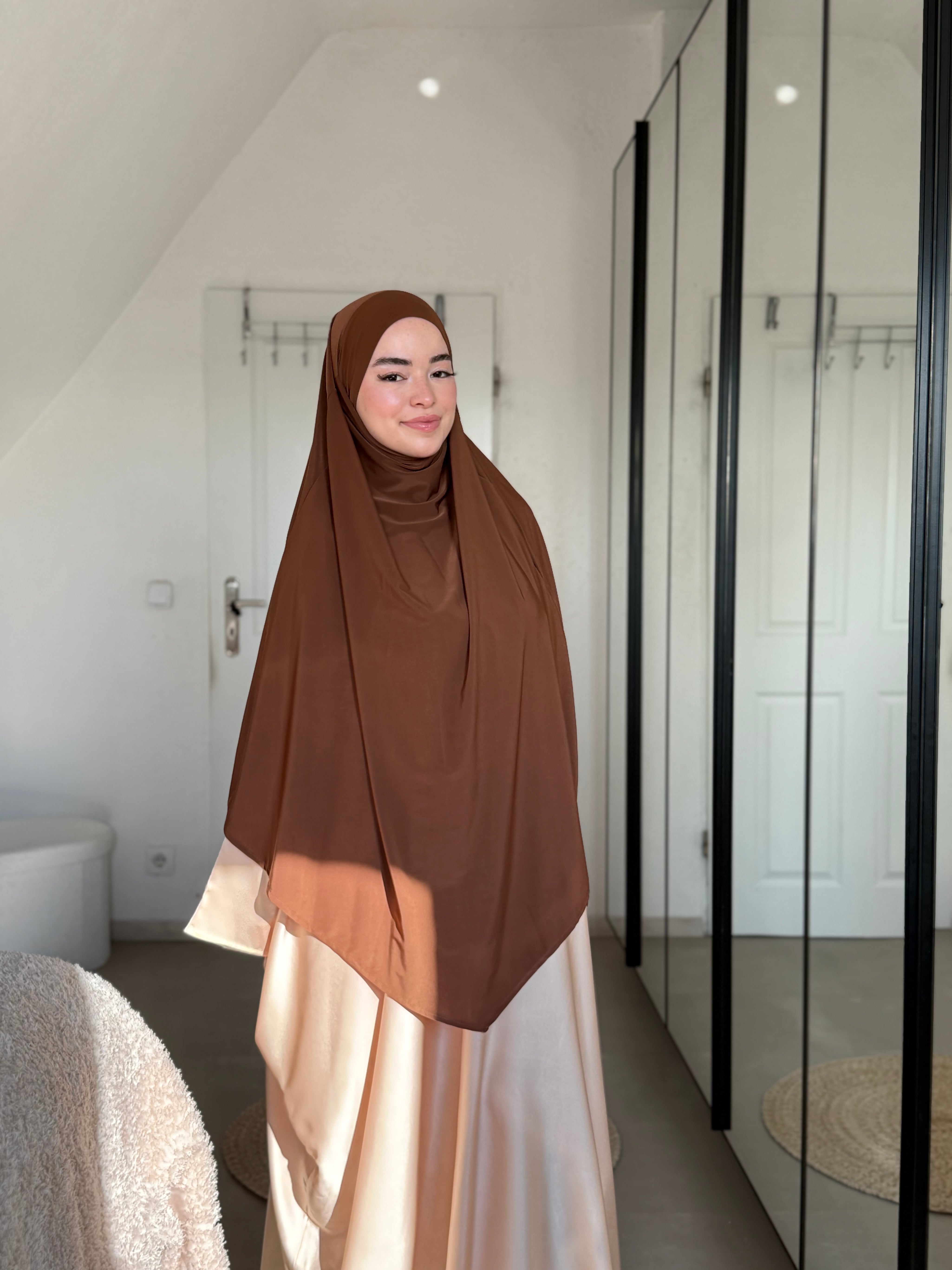 Abaya Satin & Khimar Jersey Set