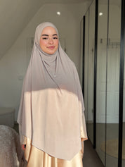 Abaya Satin & Khimar Jersey Set
