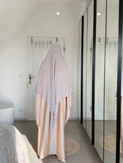 Abaya Satin & Khimar Jersey Set