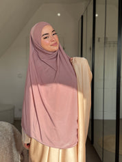 Abaya Satin & Khimar Jersey Set