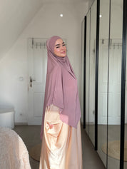 Abaya Satin & Khimar Jersey Set