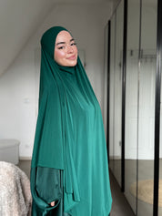 Abaya Satin & Khimar Jersey Set