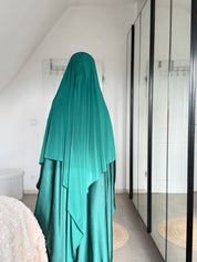 Abaya Satin & Khimar Jersey Set