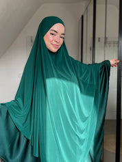 Abaya Satin & Khimar Jersey Set