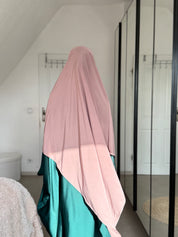 Abaya Satin & Khimar Jersey Set