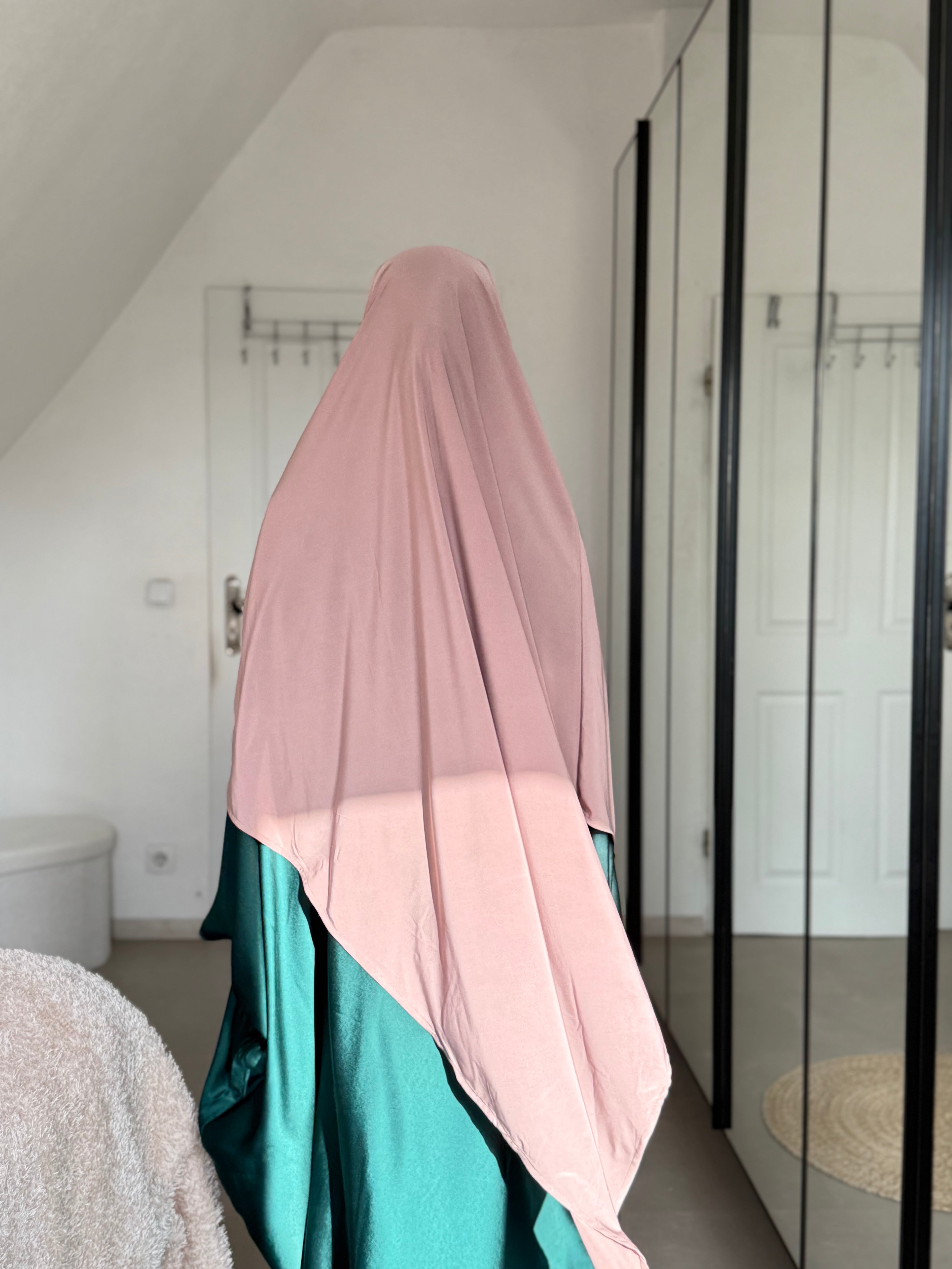 Abaya Satin & Khimar Jersey Set