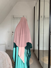 Abaya Satin & Khimar Jersey Set