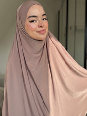Abaya Satin & Khimar Jersey Set