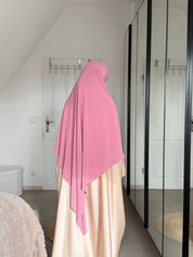 Abaya Satin & Khimar Jersey Set