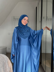 Abaya Satin & Khimar Jersey Set