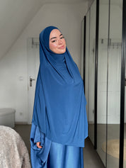 Abaya Satin & Khimar Jersey Set
