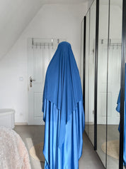 Abaya Satin & Khimar Jersey Set