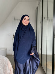 Abaya Satin & Khimar Jersey Set