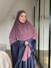 Abaya Satin & Khimar Jersey Set