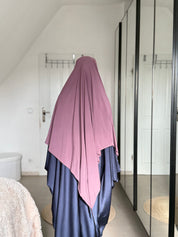 Abaya Satin & Khimar Jersey Set