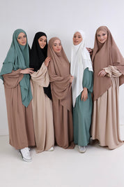 Abaya Nisa & Zweilagiger Khimar Set