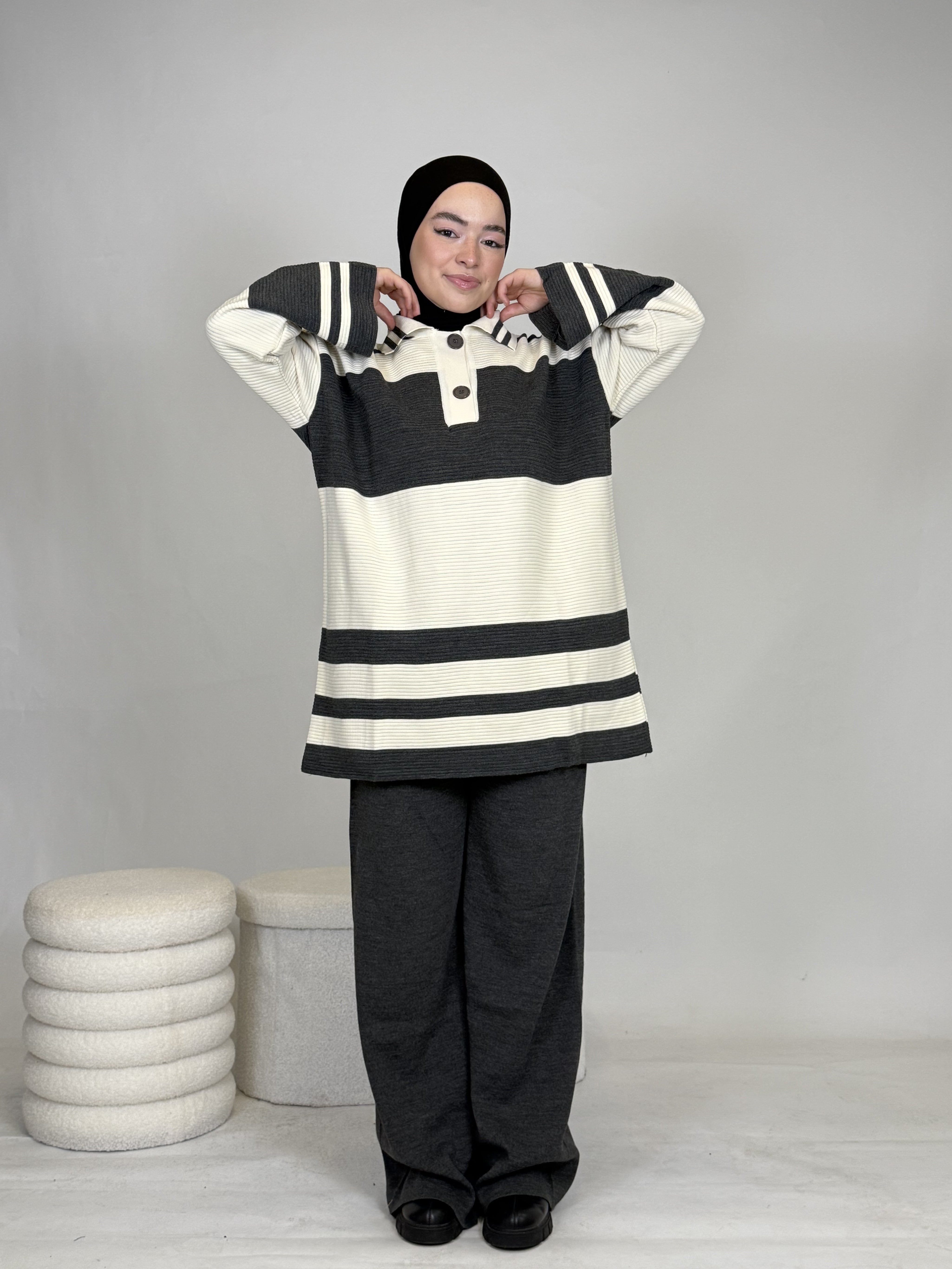 Zweiteiler gestreift