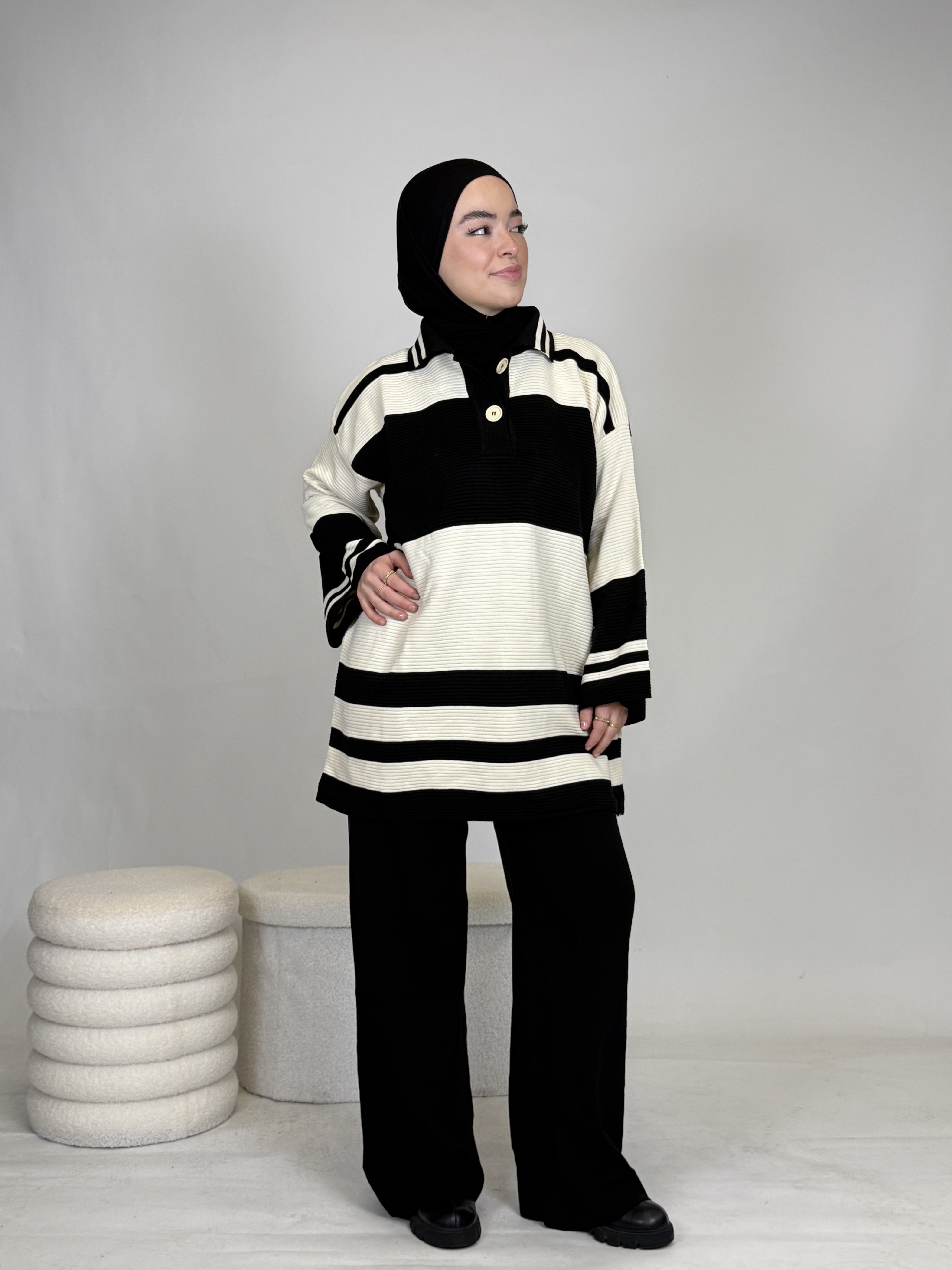 Zweiteiler gestreift