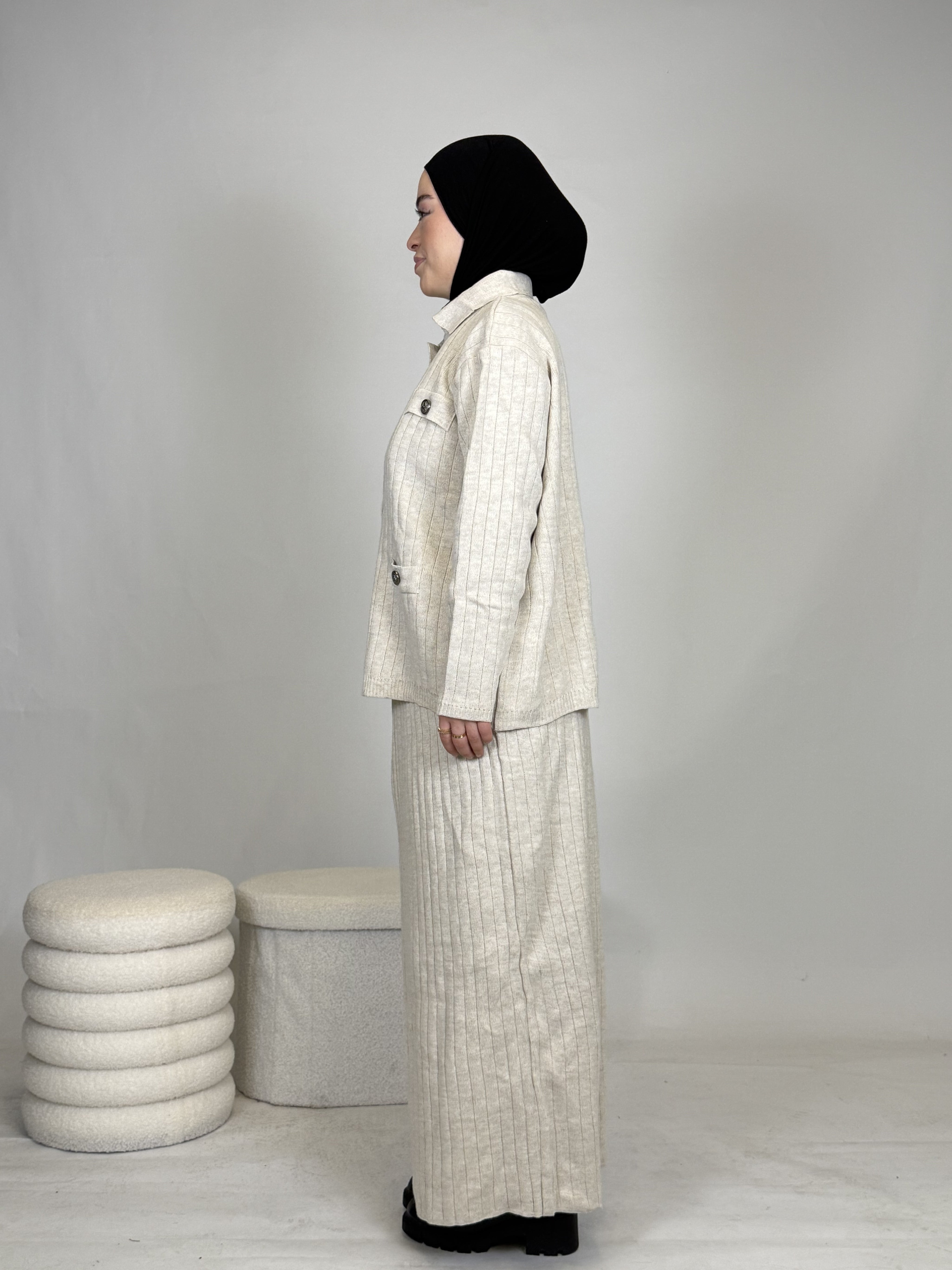 Zweiteiler - Rock & Oberteil mit Knöpfen