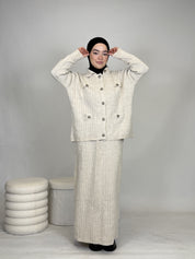 Zweiteiler - Rock & Oberteil mit Knöpfen