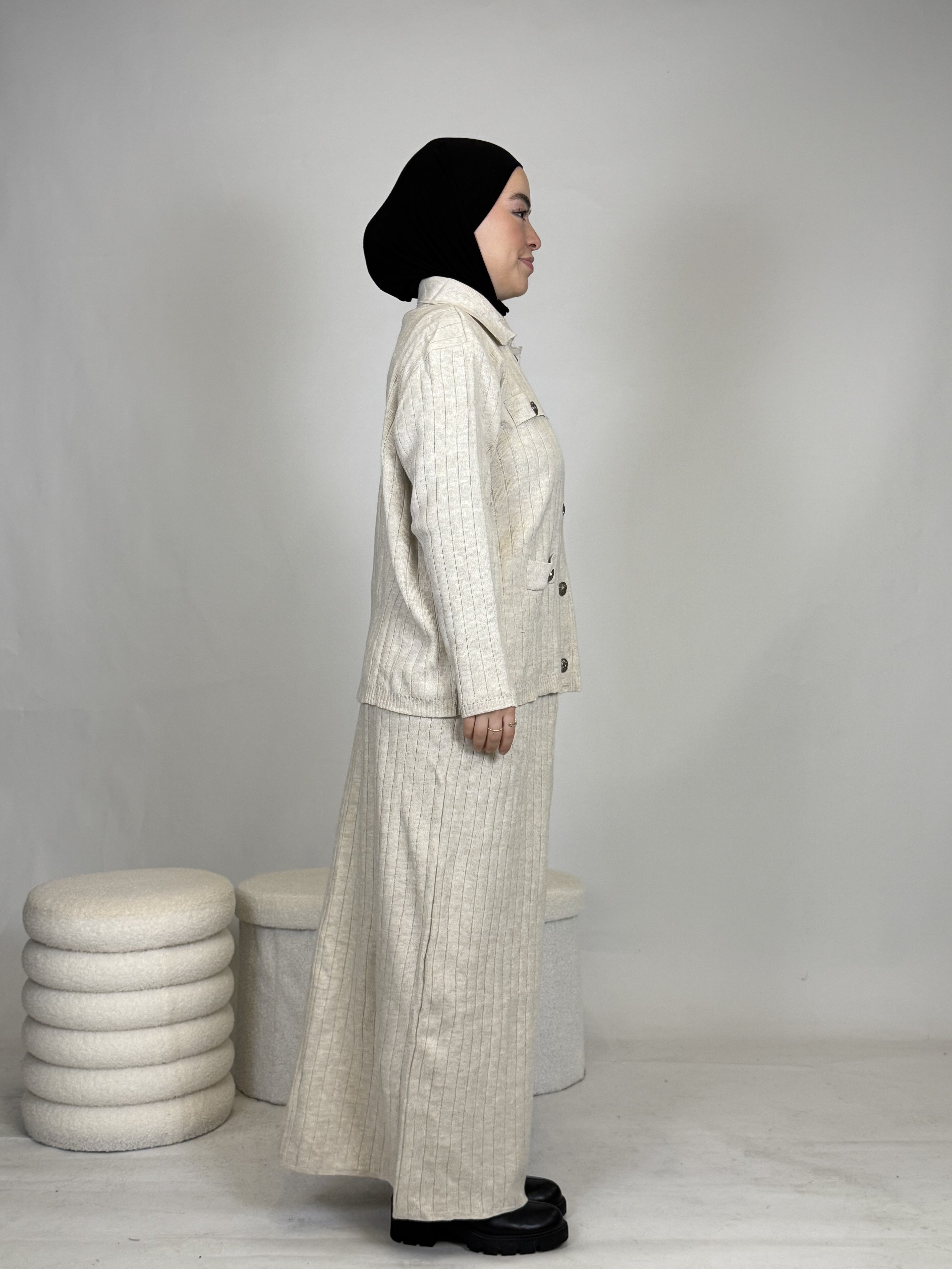 Zweiteiler - Rock & Oberteil mit Knöpfen