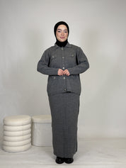 Zweiteiler - Rock & Oberteil mit Knöpfen