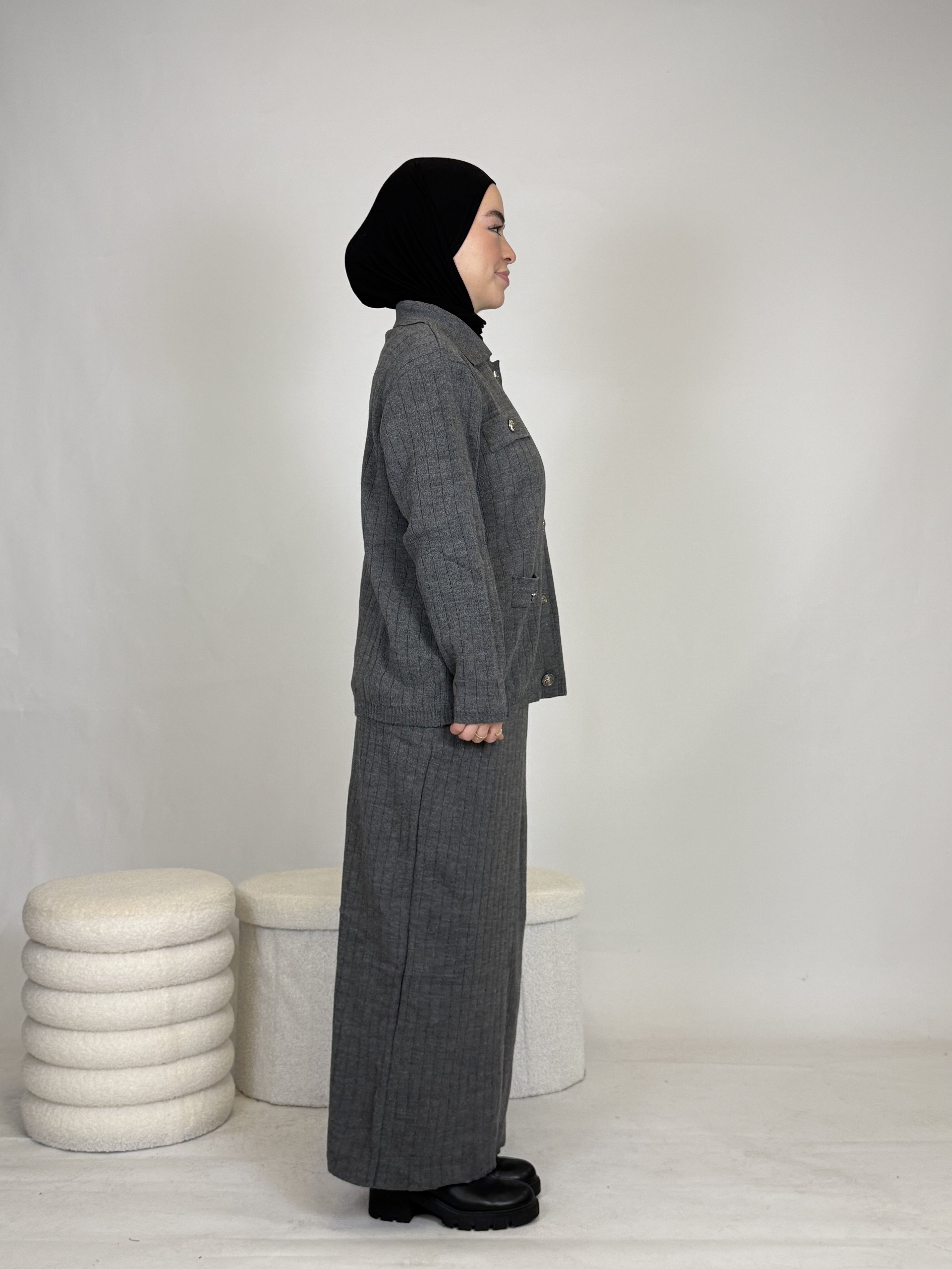 Zweiteiler - Rock & Oberteil mit Knöpfen