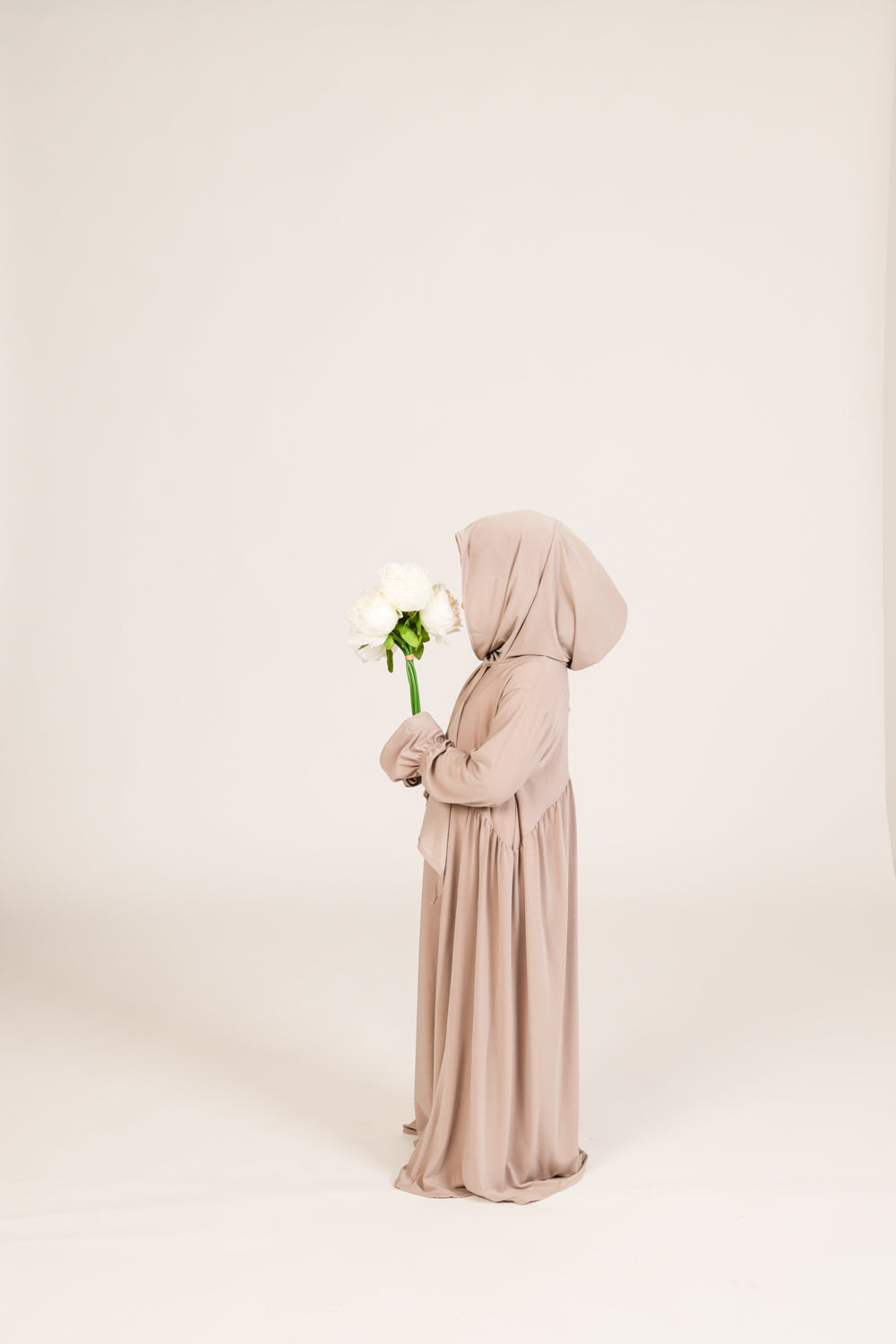 Abaya Nur mit integriertem Hijab, Kinder Sandy