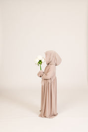 Abaya Nur mit integriertem Hijab, Kinder Sandy