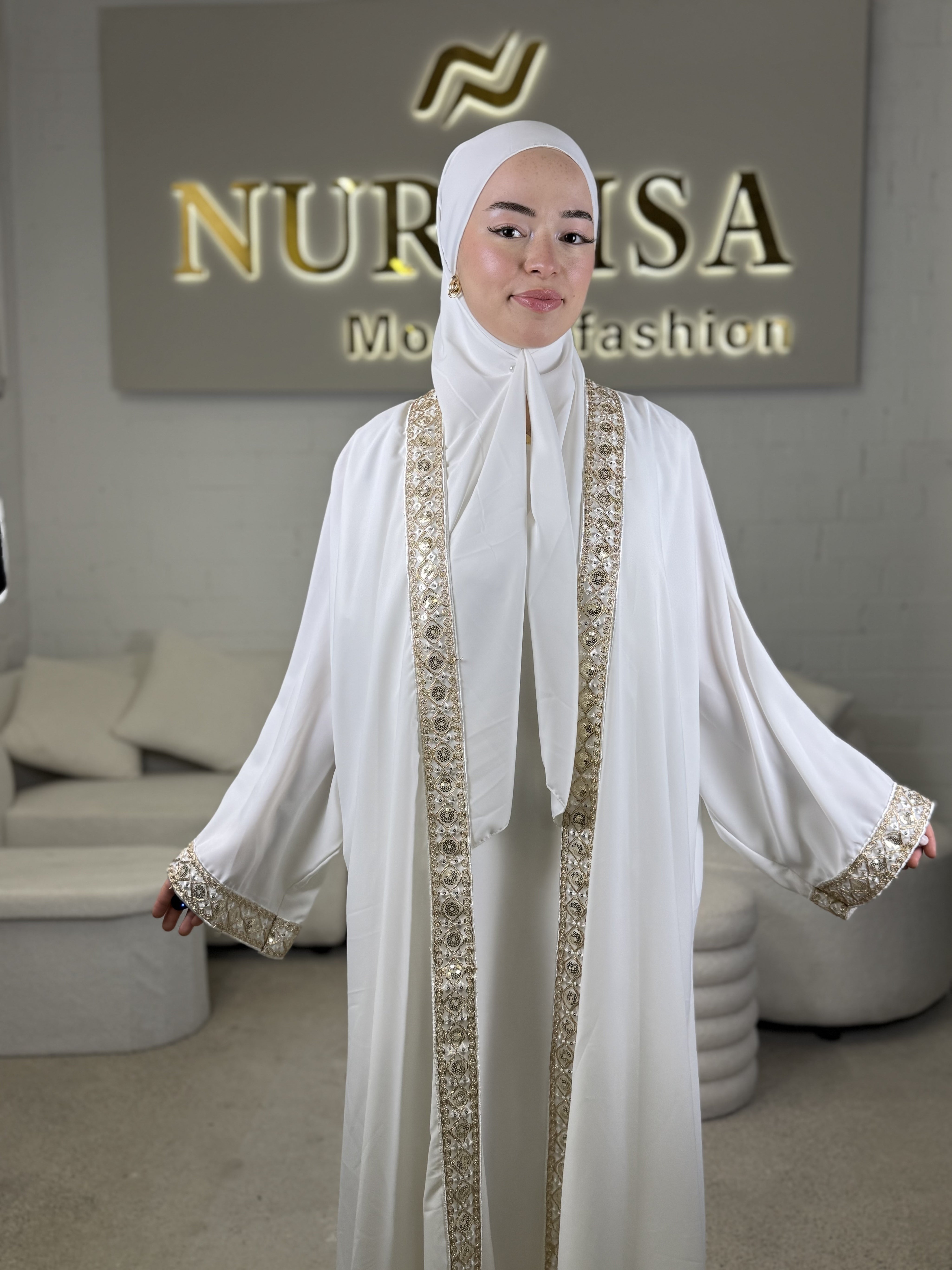Luxury 3-Piece Abaya Set – Kimono Edition