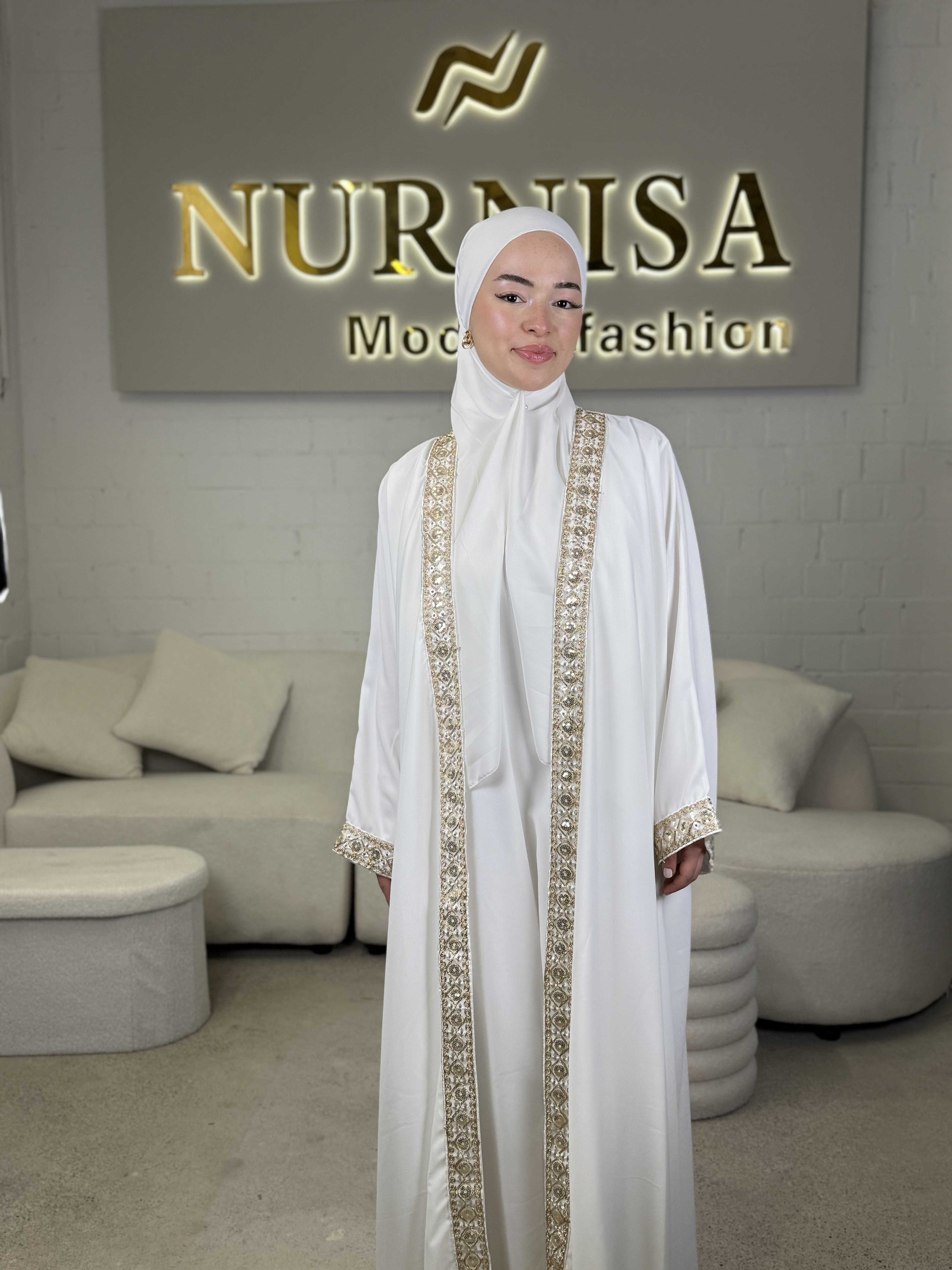 Luxury 3-Piece Abaya Set – Kimono Edition