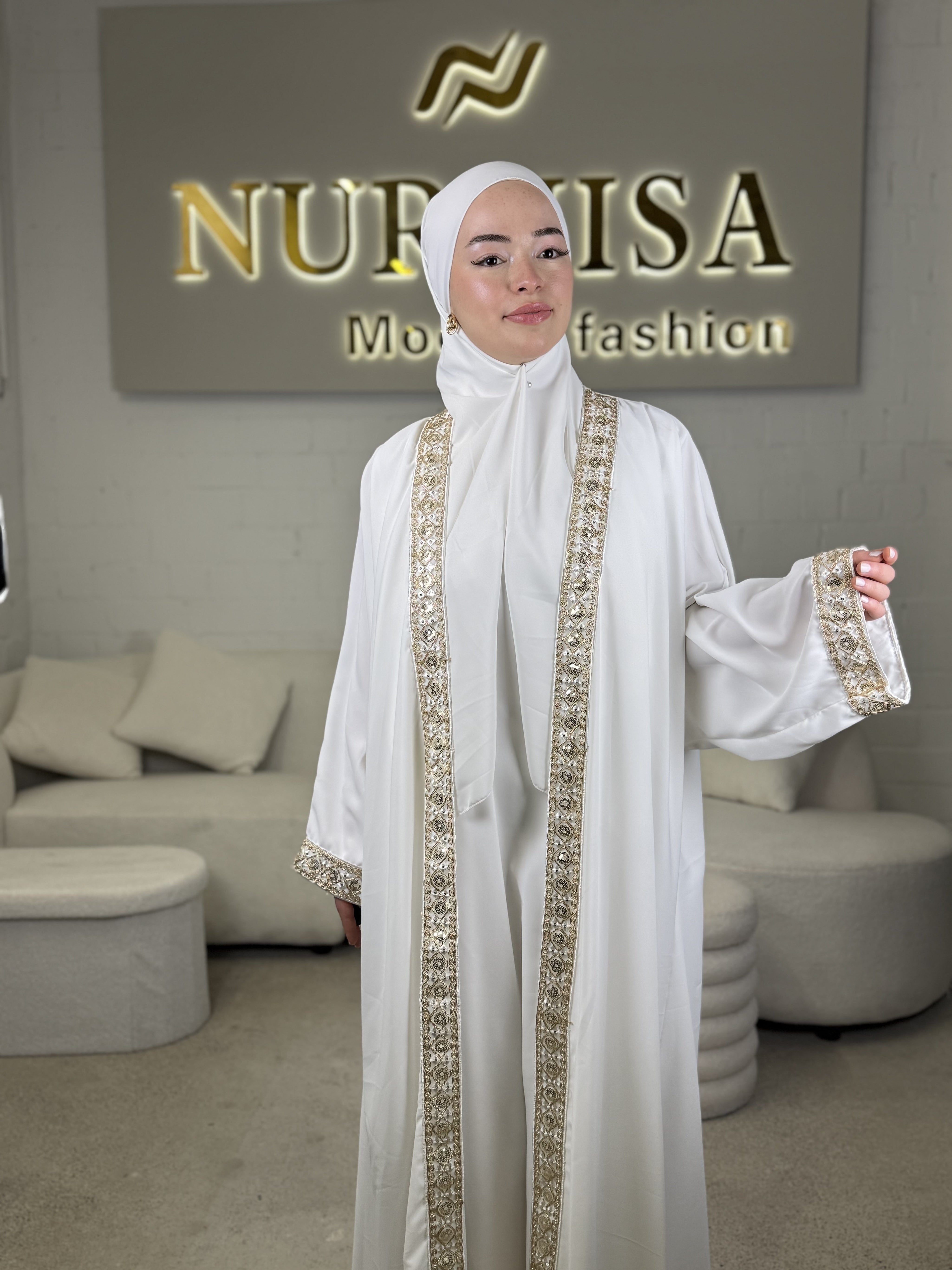 Luxury 3-Piece Abaya Set – Kimono Edition