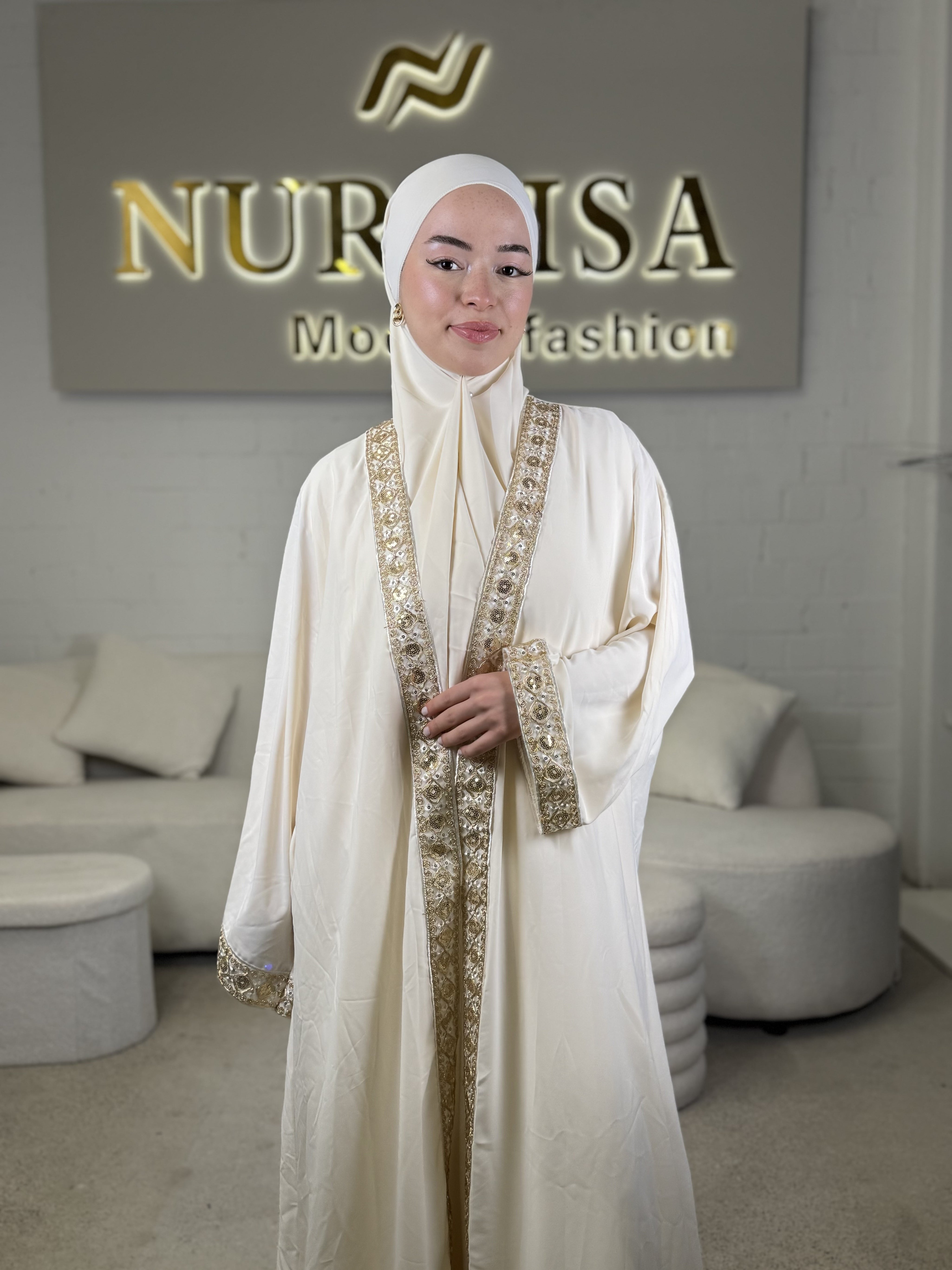 Luxury 3-Piece Abaya Set – Kimono Edition