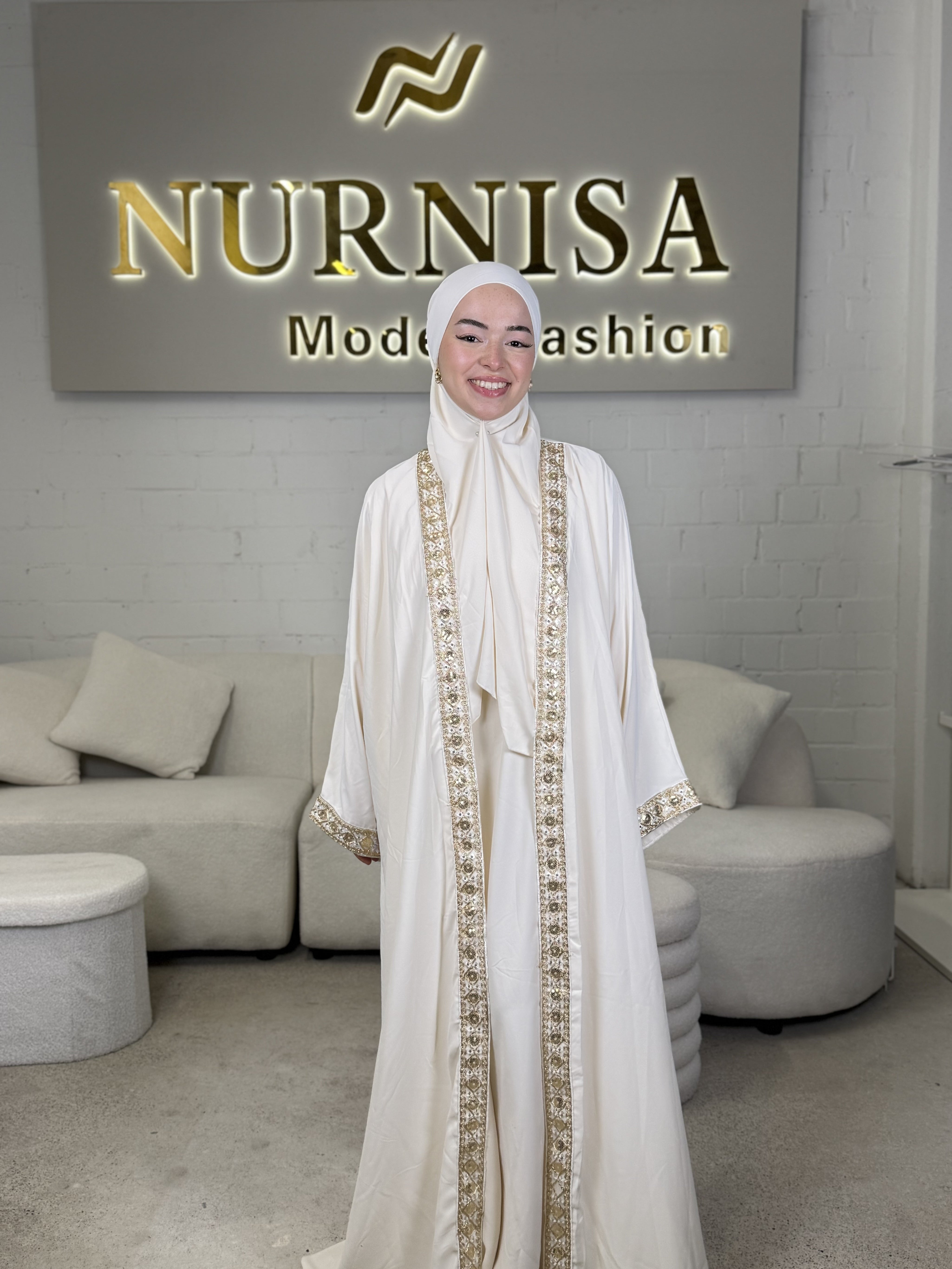 Luxury 3-Piece Abaya Set – Kimono Edition