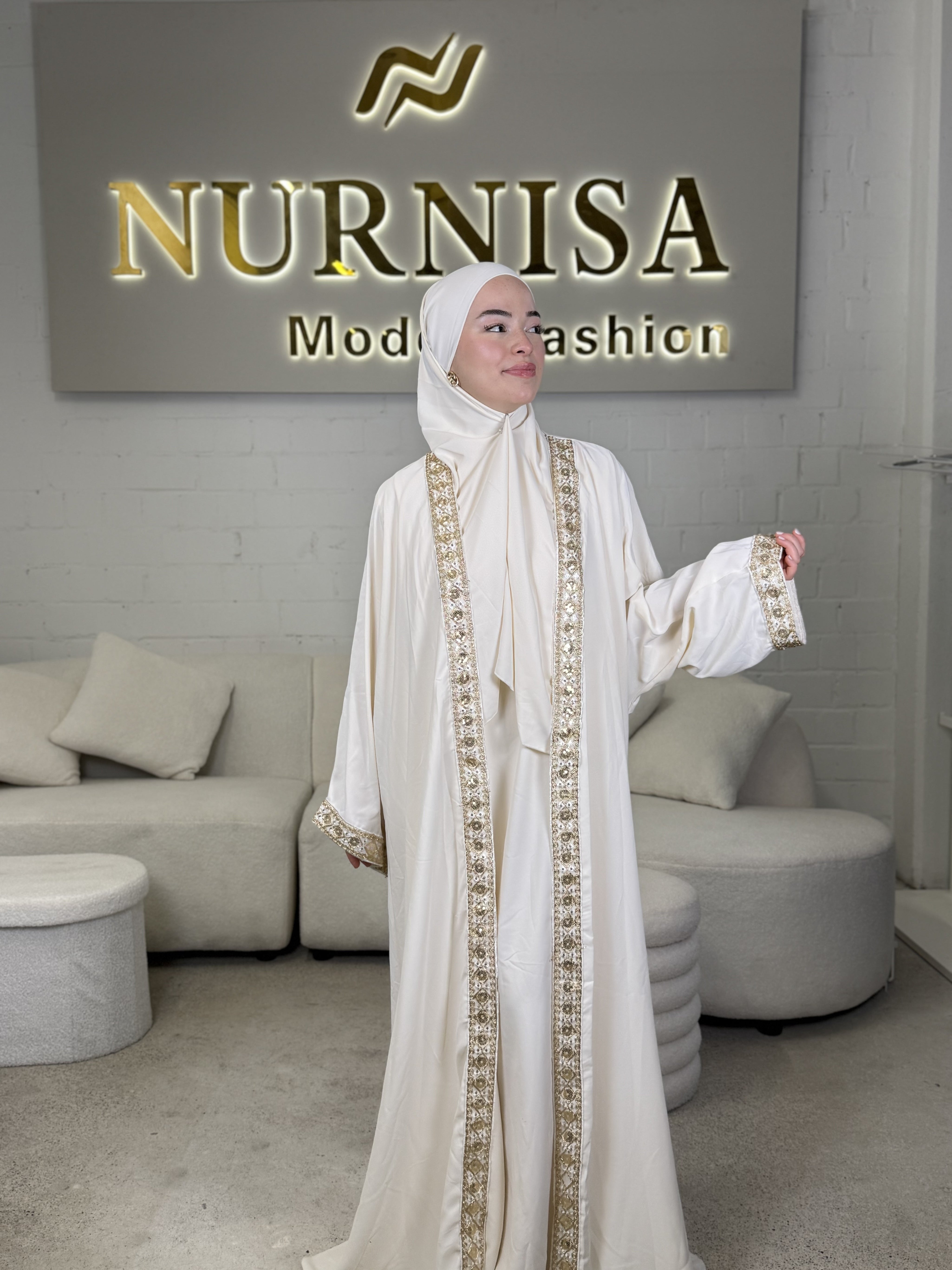 Luxury 3-Piece Abaya Set – Kimono Edition