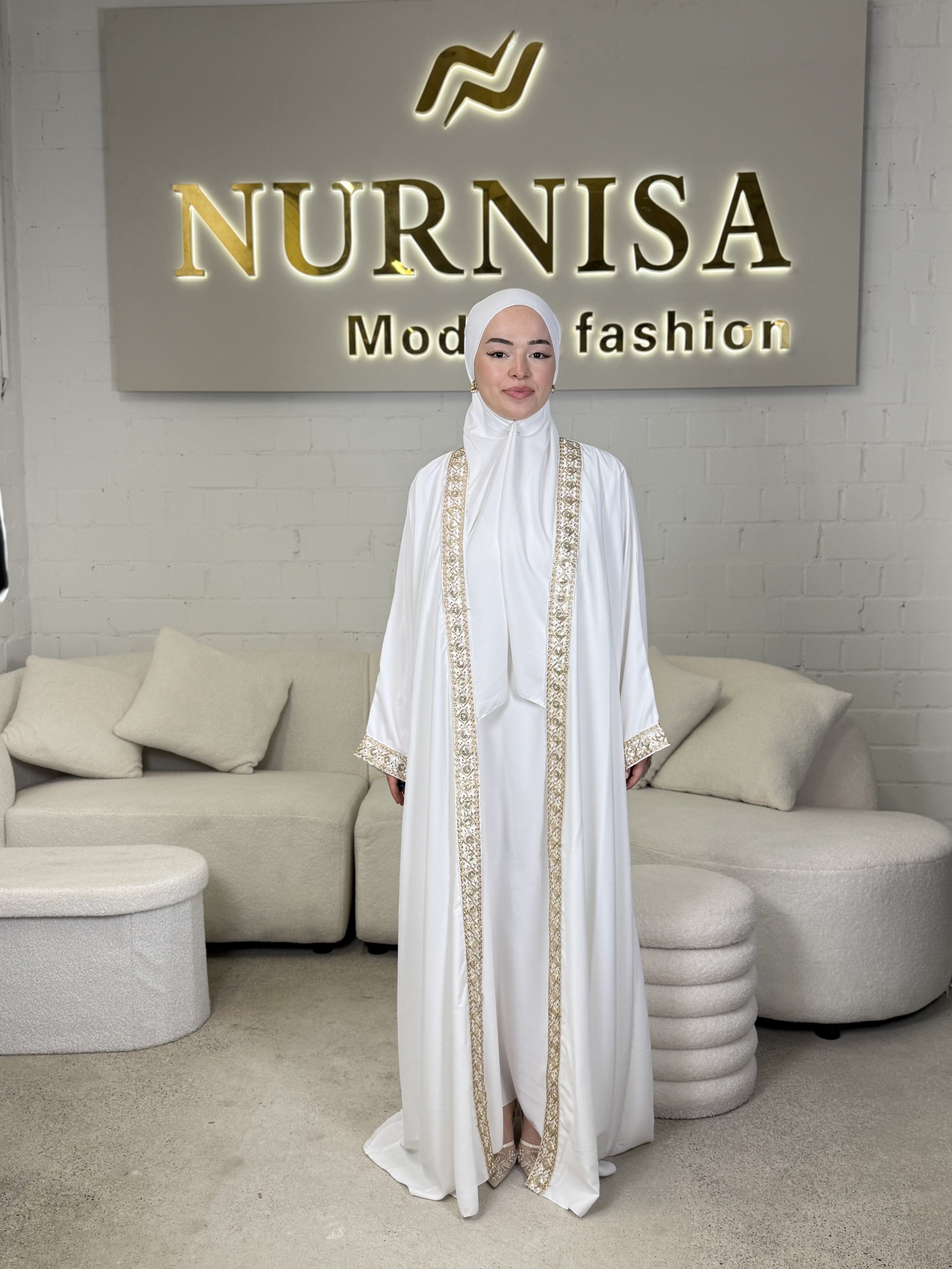 Luxury 3-Piece Abaya Set – Kimono Edition
