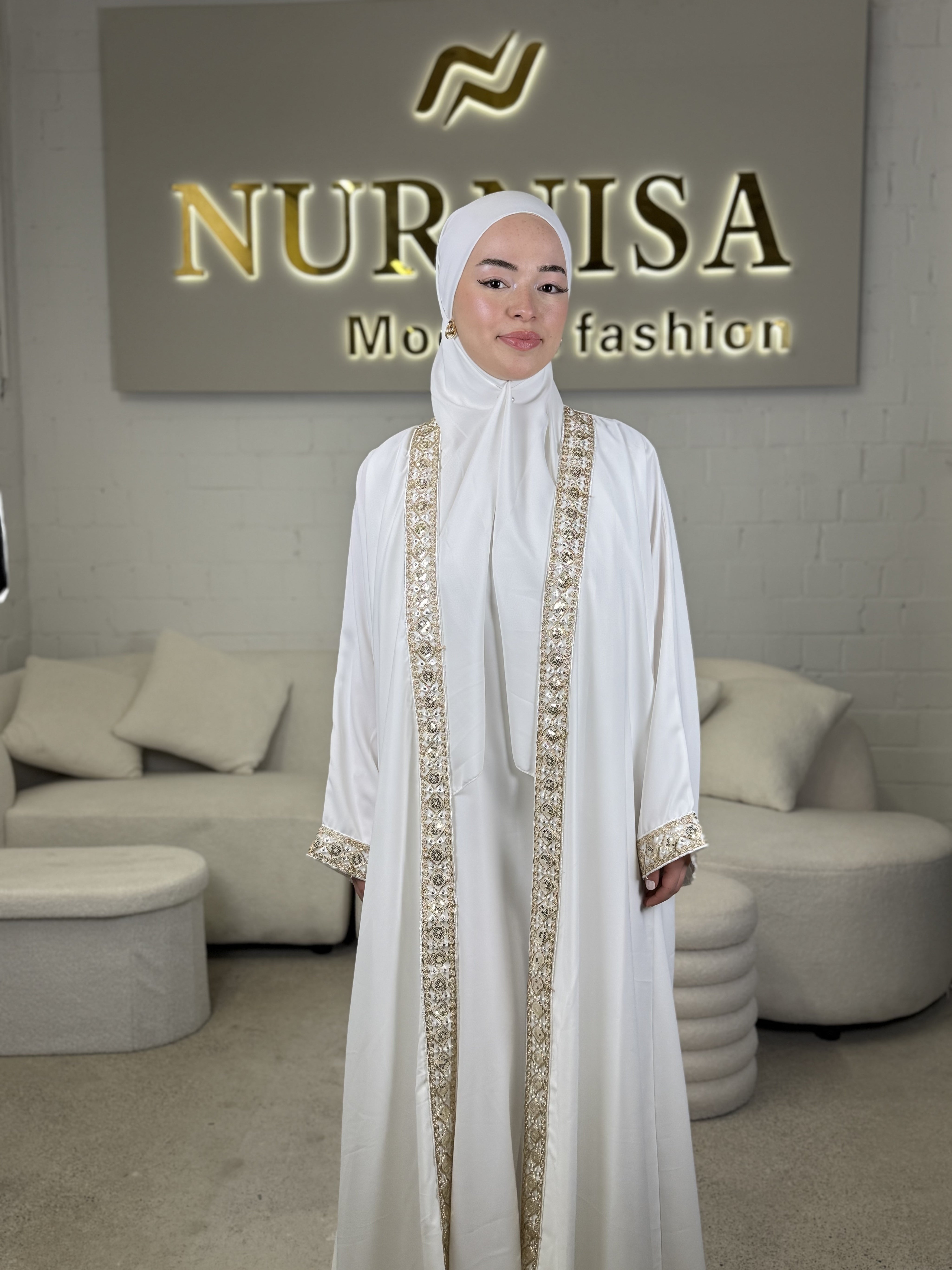 Luxury 3-Piece Abaya Set – Kimono Edition