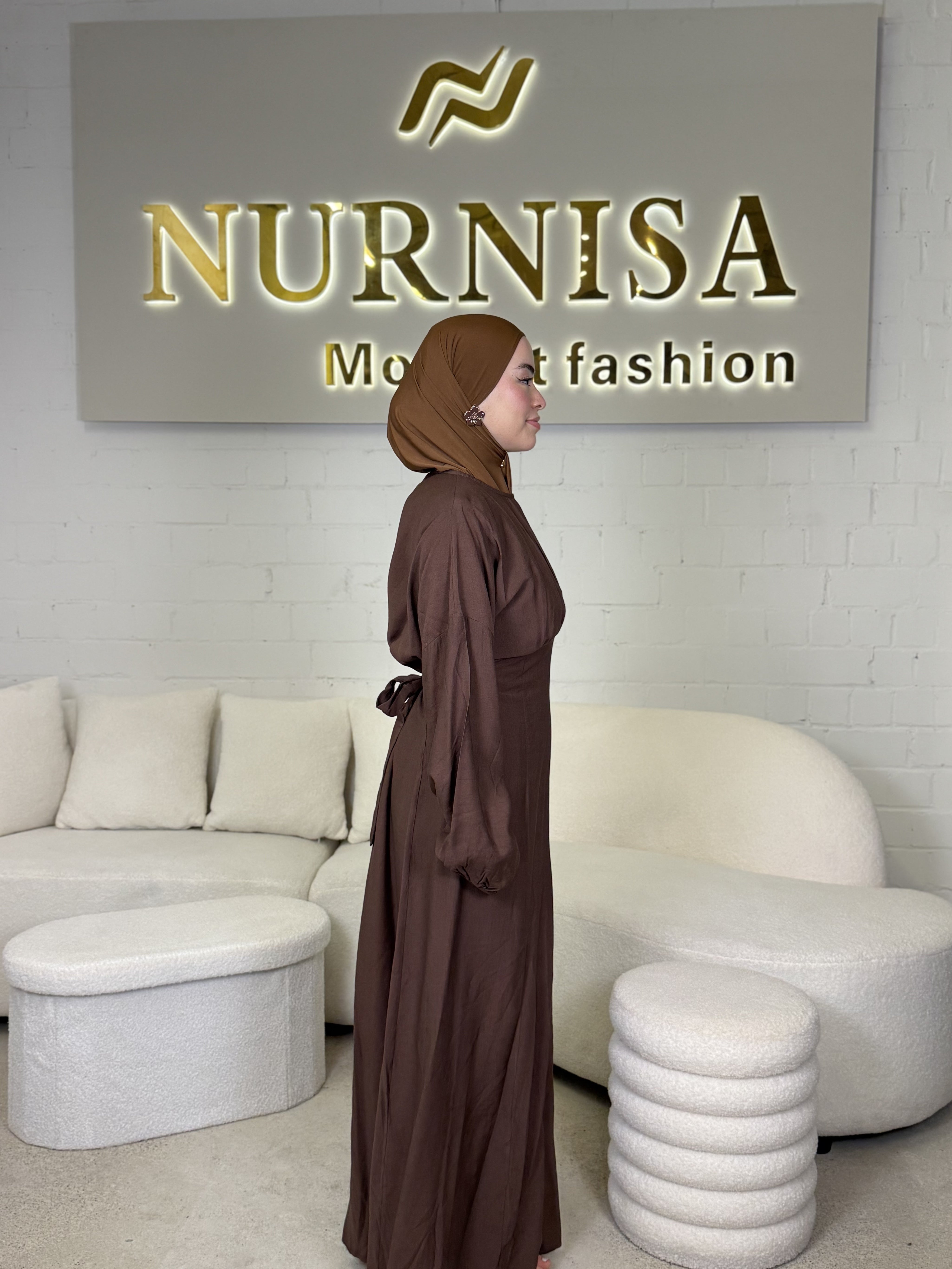 Lace Back Abaya