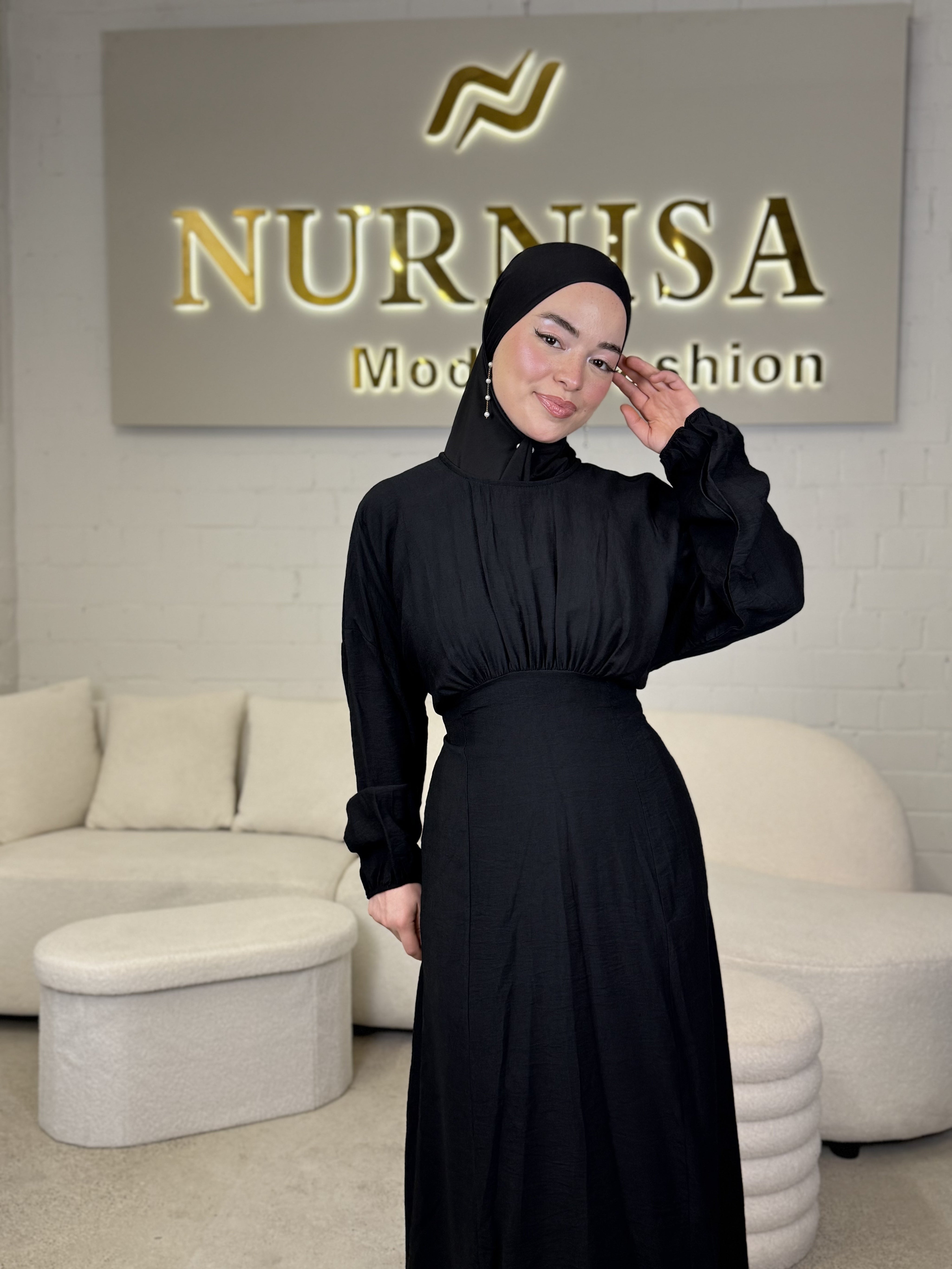 Lace Back Abaya