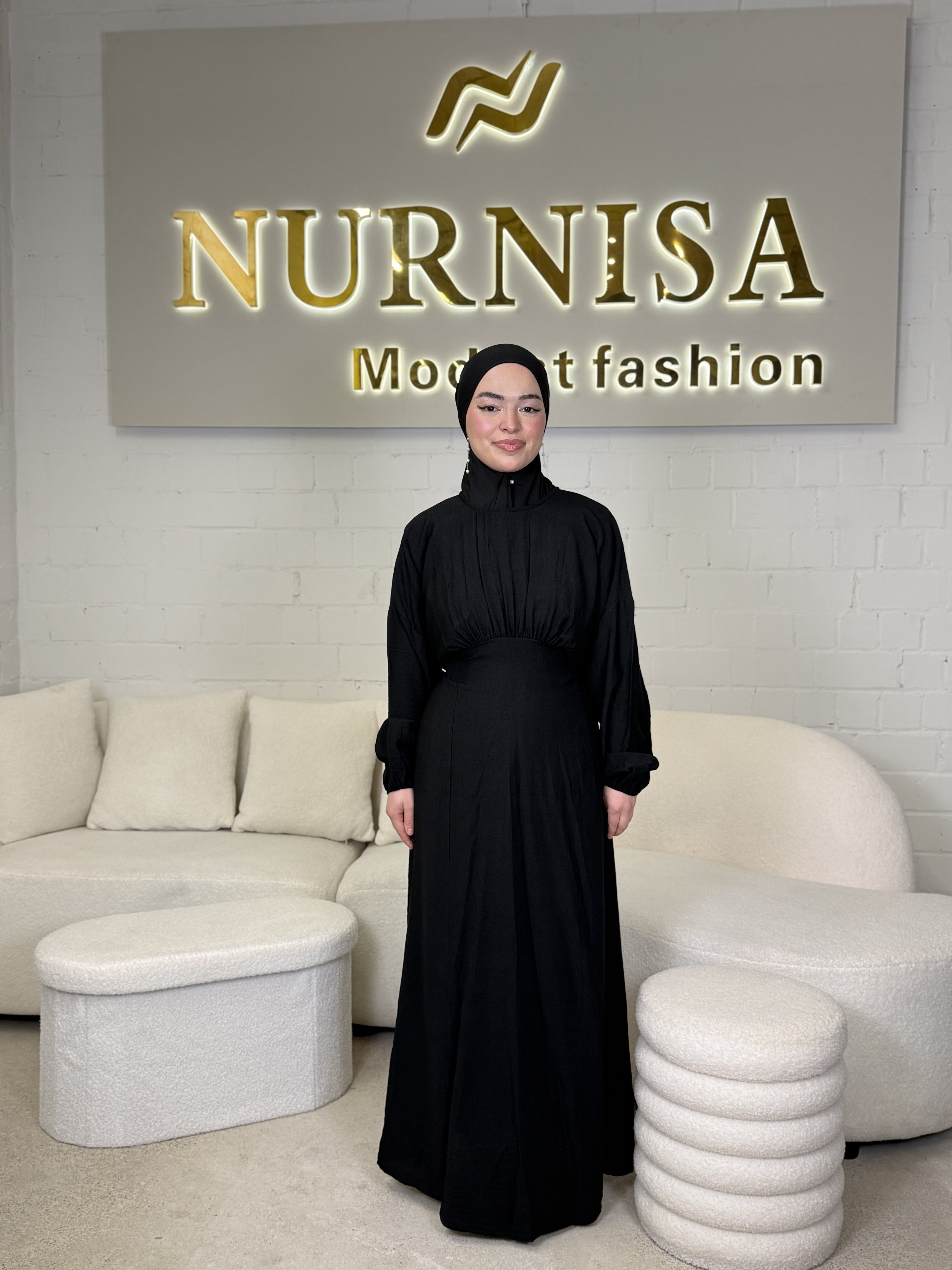 Lace Back Abaya