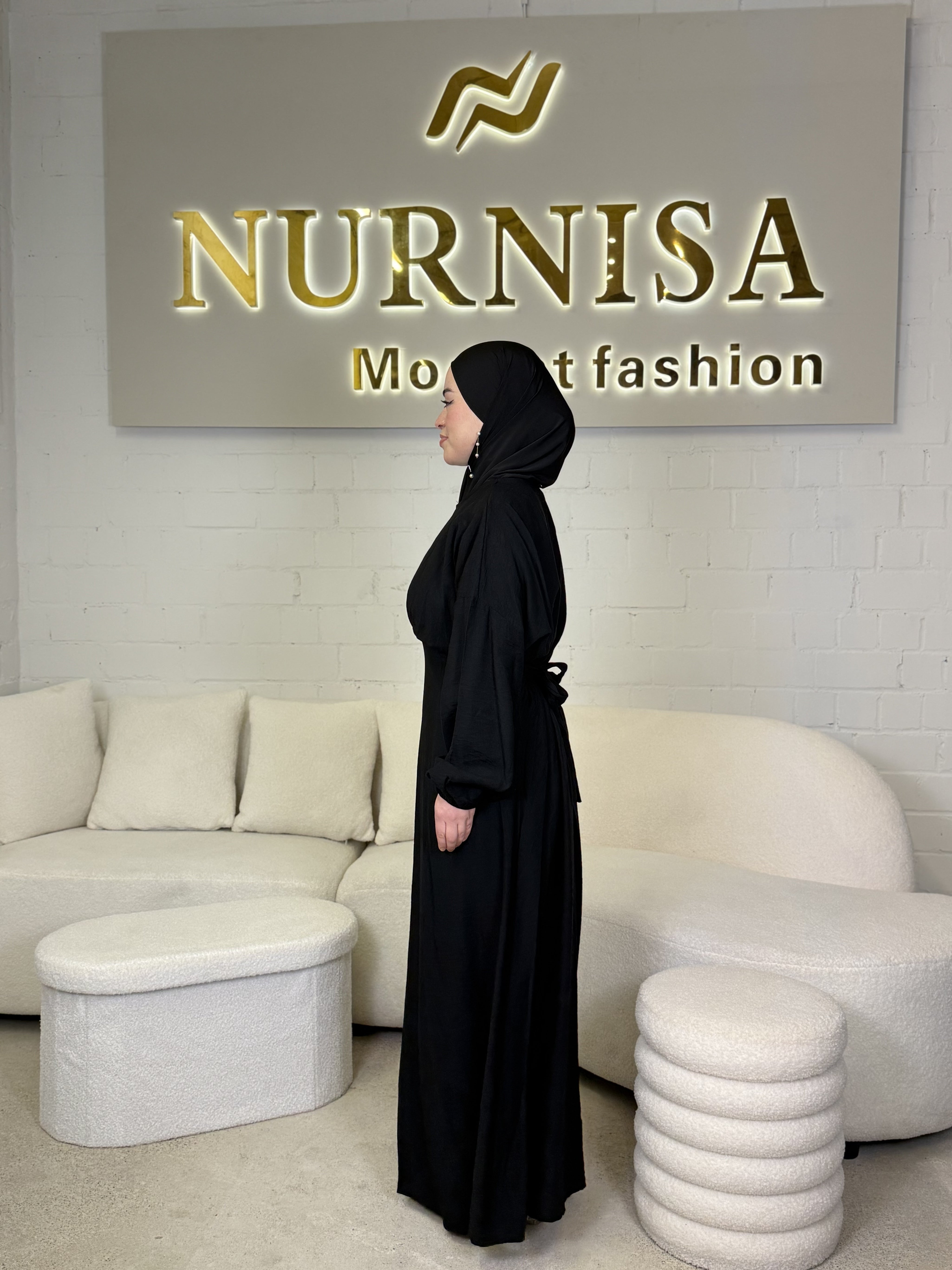 Lace Back Abaya