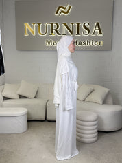 Strass Abaya Kleid mit Gürtel – Glam Belt Edition