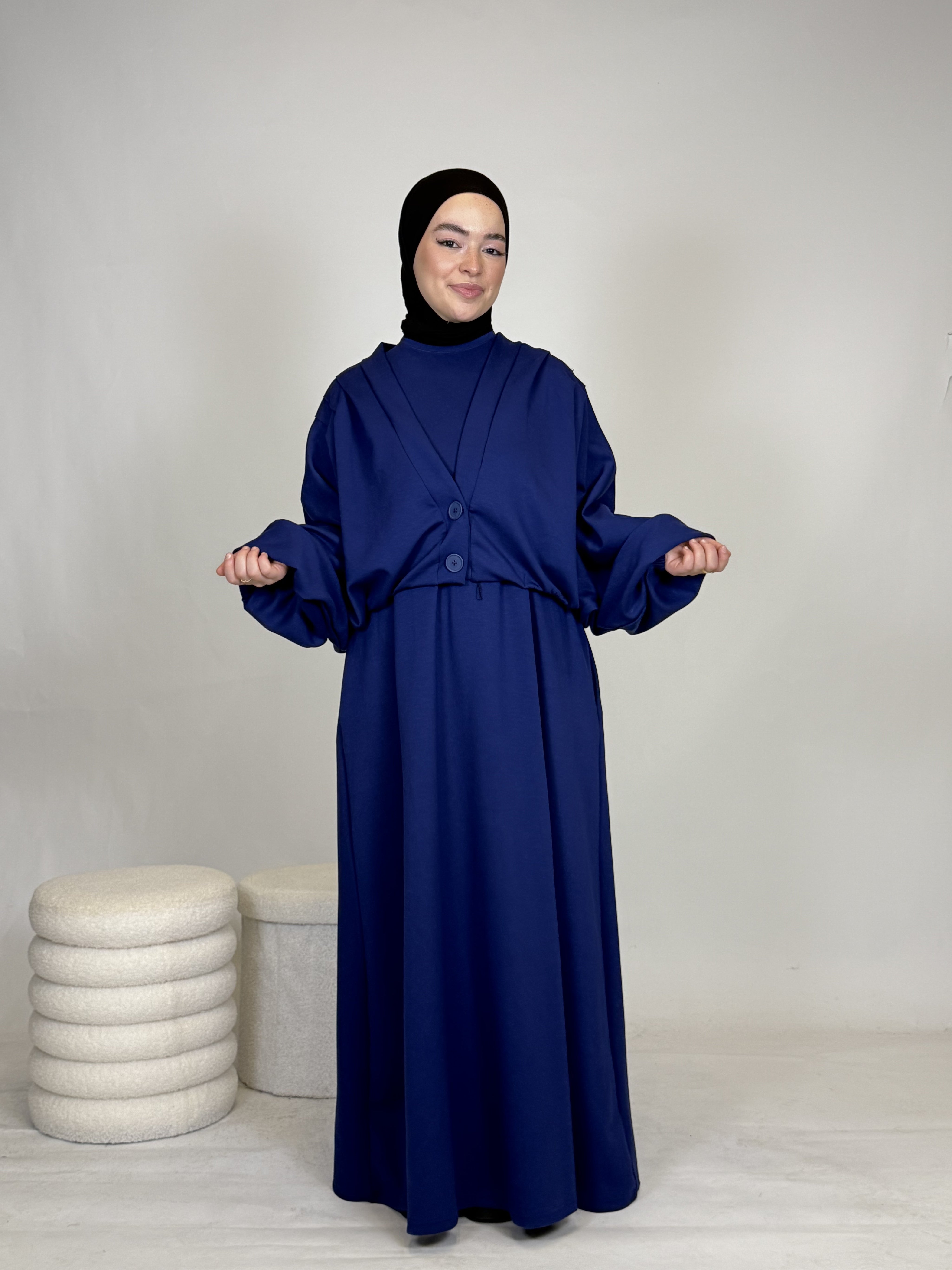 Kleid mit Jacke, Baumwolle